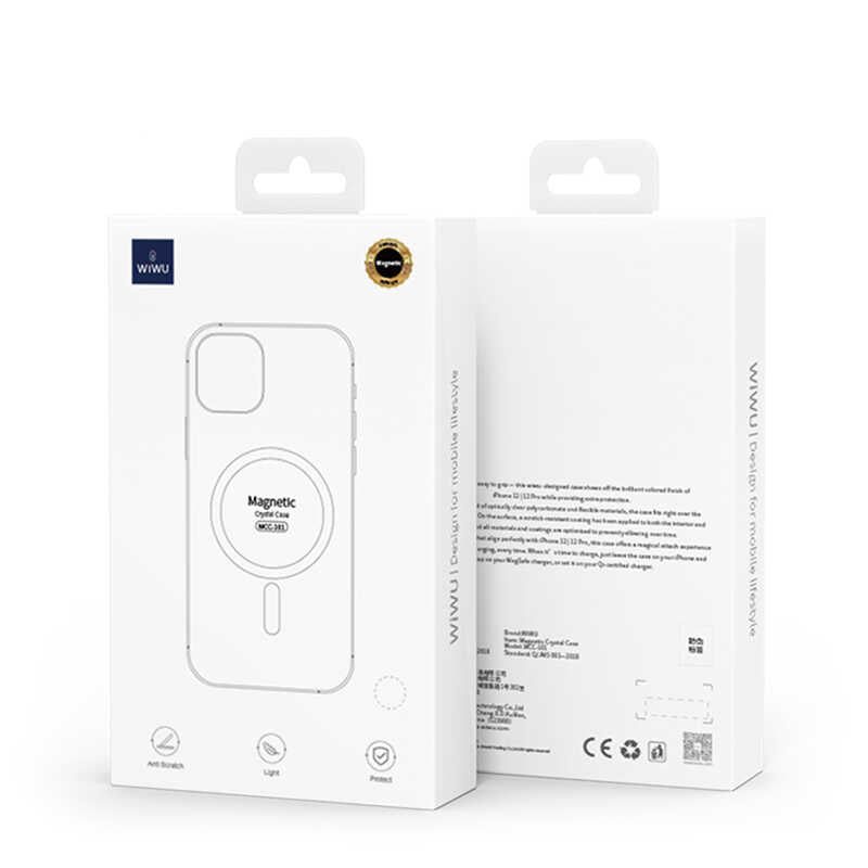 iPhone 12 Mini Kılıf Wiwu Magnetic Crystal Kılıf Renksiz