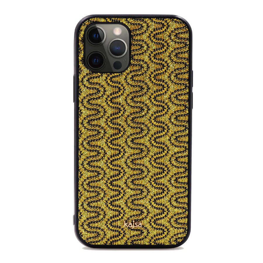Apple iPhone 12 Pro Kılıf Kajsa Glamorous Serisi Waterfall Pattern Kapak