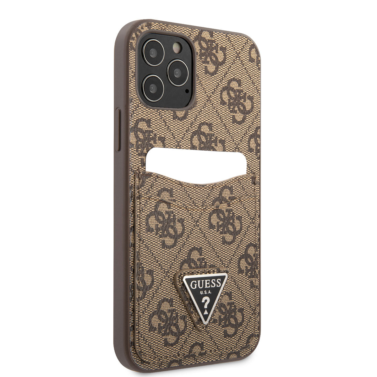 Apple iPhone 12 Pro Max Kılıf GUESS Çift Kart Bölmeli Kapak