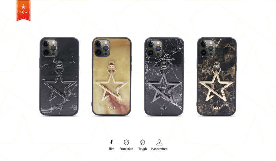 iPhone 12 Pro Max Kılıf Kajsa Starry Serisi Marble Kılıf NO2