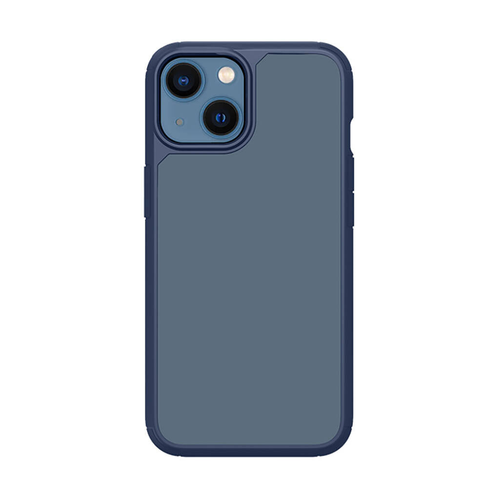 iPhone 13 Kılıf Airbagli TPU Kenar Mat Arka Yüzey Recci Jazz Serisi Kılıf Mavi