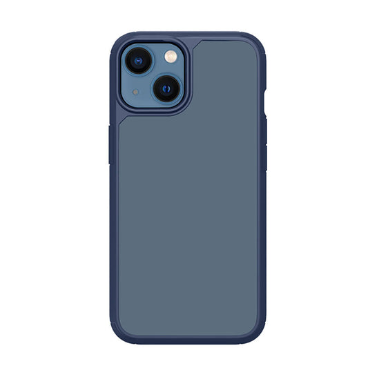 iPhone 13 Kılıf Airbagli TPU Kenar Mat Arka Yüzey Recci Jazz Serisi Kılıf Mavi