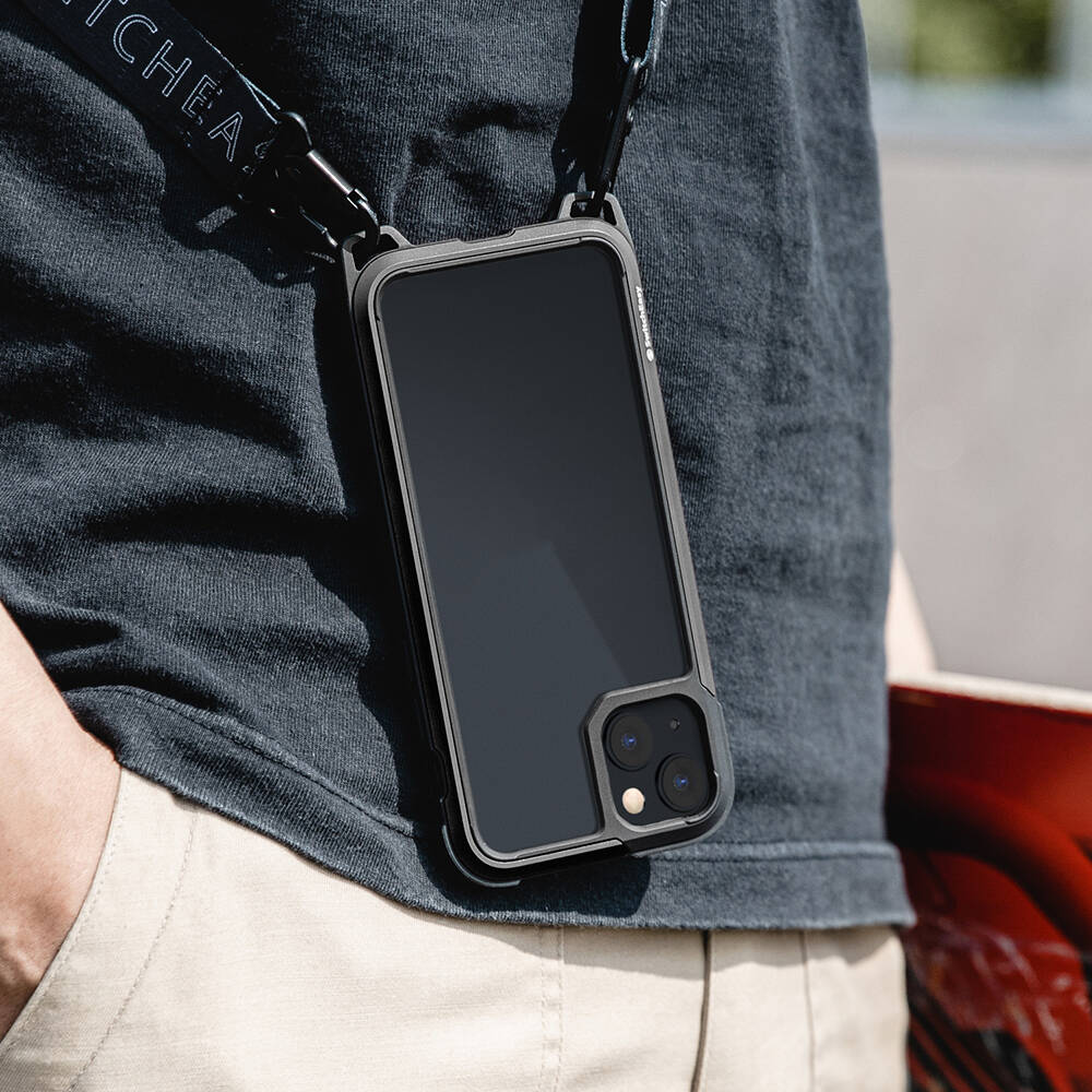 iPhone 13 Kılıf Boyun Askılı Kompozit Tasarımlı Şok Önleyicili Lisanslı Switcheasy Odyssey Kılıf Rainbow
