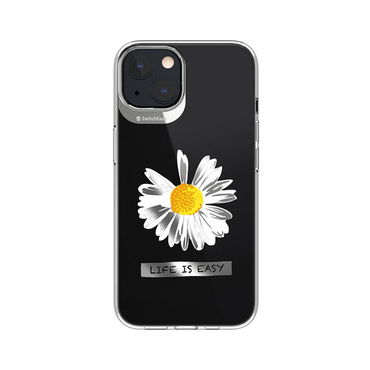 iPhone 13 Kılıf Çift IMD Baskılı Lisanslı Switcheasy Artist Daisy Kılıf Renksiz