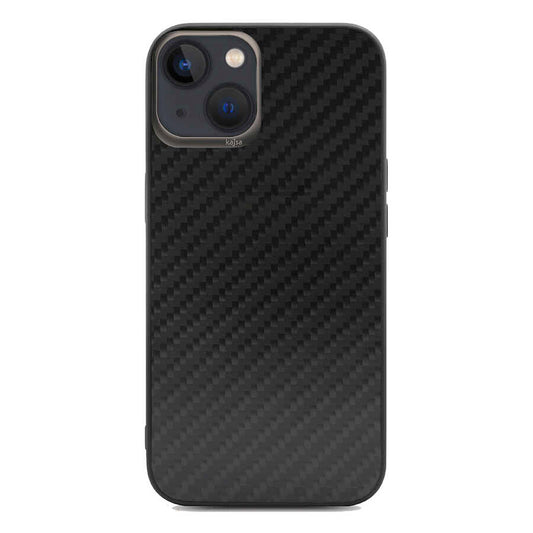 iPhone 13 Kılıf Kajsa Carbon Fiber Collection Arka Kılıf Siyah