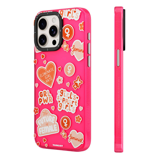 iPhone 13 Pro Kılıf Bethany Green Tasarımlı Youngkit Sweet Language Kılıf Pembe