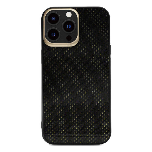 iPhone 13 Pro Kılıf Kajsa Carbon Fiber Collection Arka Kılıf Siyah