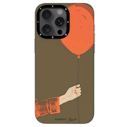 iPhone 13 Pro Kılıf Magsafe Şarj Özellikli Youngkit Orange Serisi Flying Balloon Kılıf Turuncu