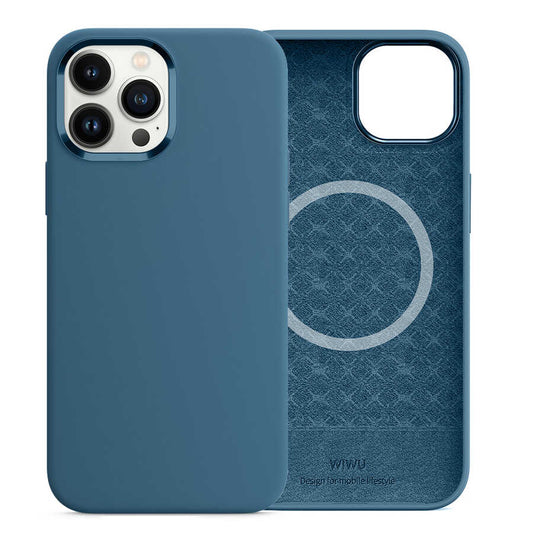 iPhone 13 Pro Kılıf Wiwu Magsafe Magnetic Silikon Kılıf Kırmızı