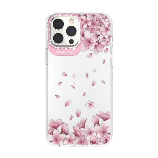 iPhone 13 Pro Max Kılıf Çift IMD Baskılı Lisanslı Switcheasy Artist Sakura Kılıf Pembe