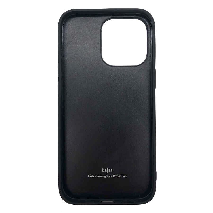 iPhone 13 Pro Max Kılıf Kajsa Carbon Fiber Collection Arka Kılıf Siyah
