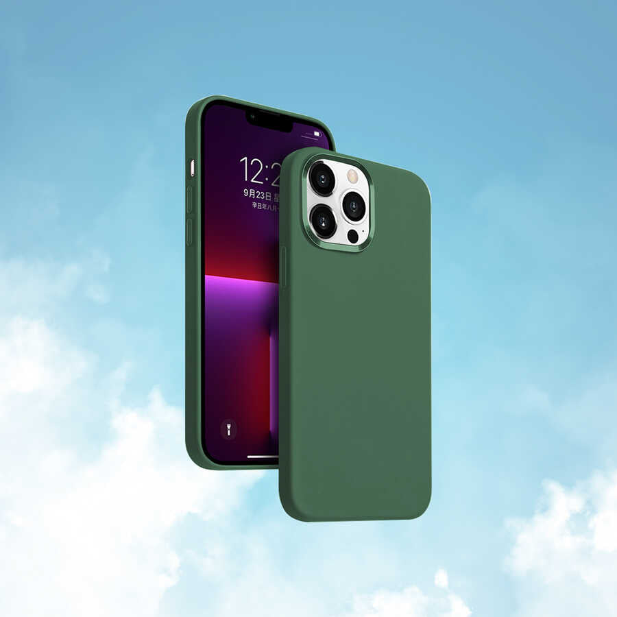 iPhone 13 Pro Max Kılıf Wiwu Magsafe Magnetic Silikon Kılıf Mavi