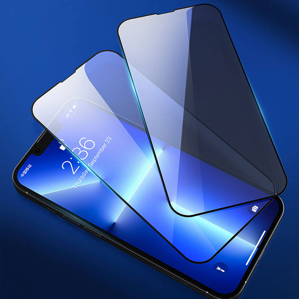 iPhone 13 Pro Max Recci RSP-A11 HD Temperli Cam Ekran Koruyucu + Kolay Uygulama Aparatlı Siyah