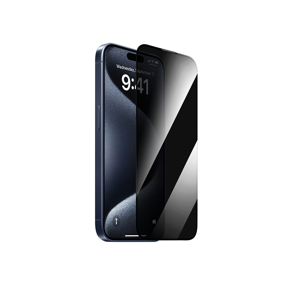 Apple iPhone 13 Pro Max Wiwu GT-011 Anti-Bakteriyel Özellikli Polimer Oleofobik Kaplama Temperli Privacy Cam Ekran Koruyucu