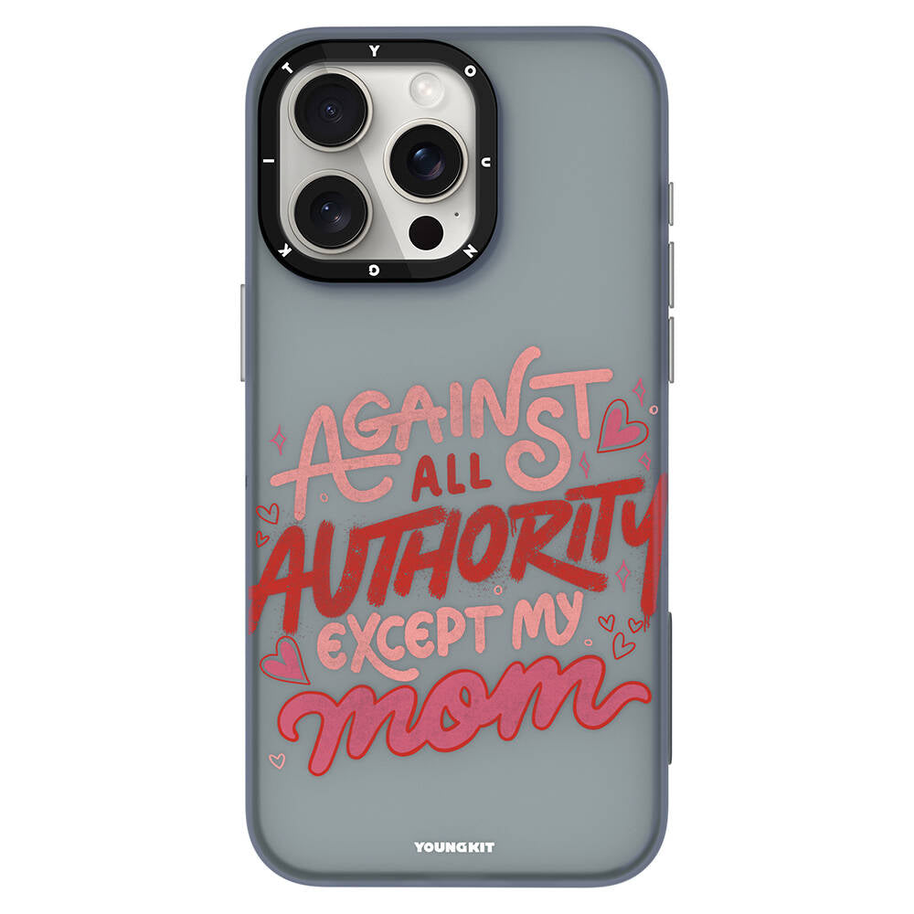 iPhone 14 Kılıf Bethany Green Tasarımlı Youngkit Sweet Language Kılıf Gri