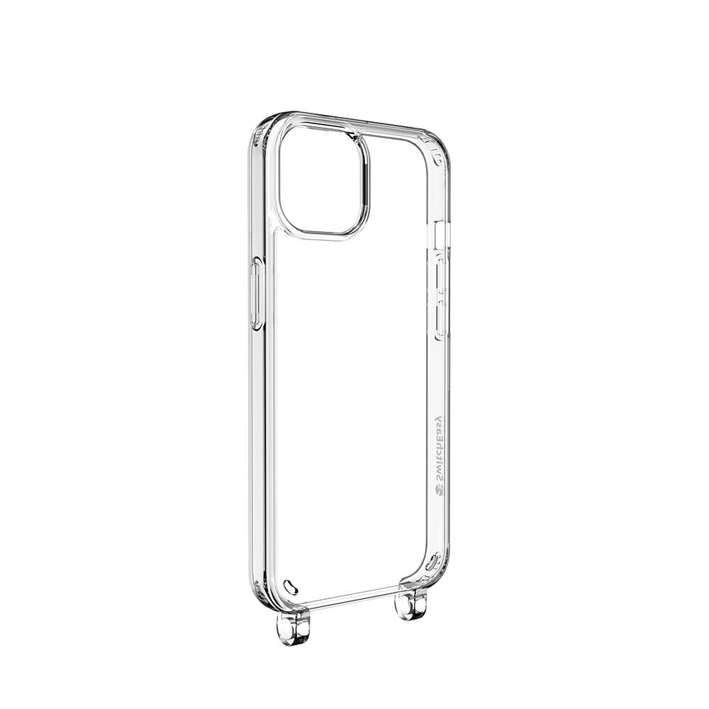 iPhone 14 Kılıf Boyun Askılı Şok Önleyicili Şeffaf Lisanslı Switcheasy Play Kılıf Pembe