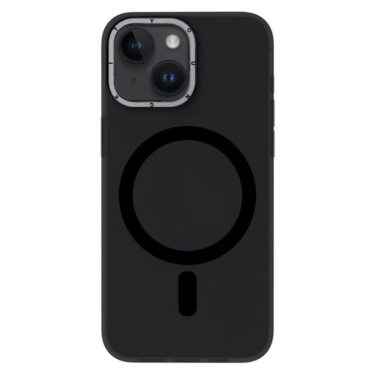 iPhone 14 Kılıf Magsafe Şarj Özellikli Youngkit Hidden Sand Serisi Kılıf Siyah