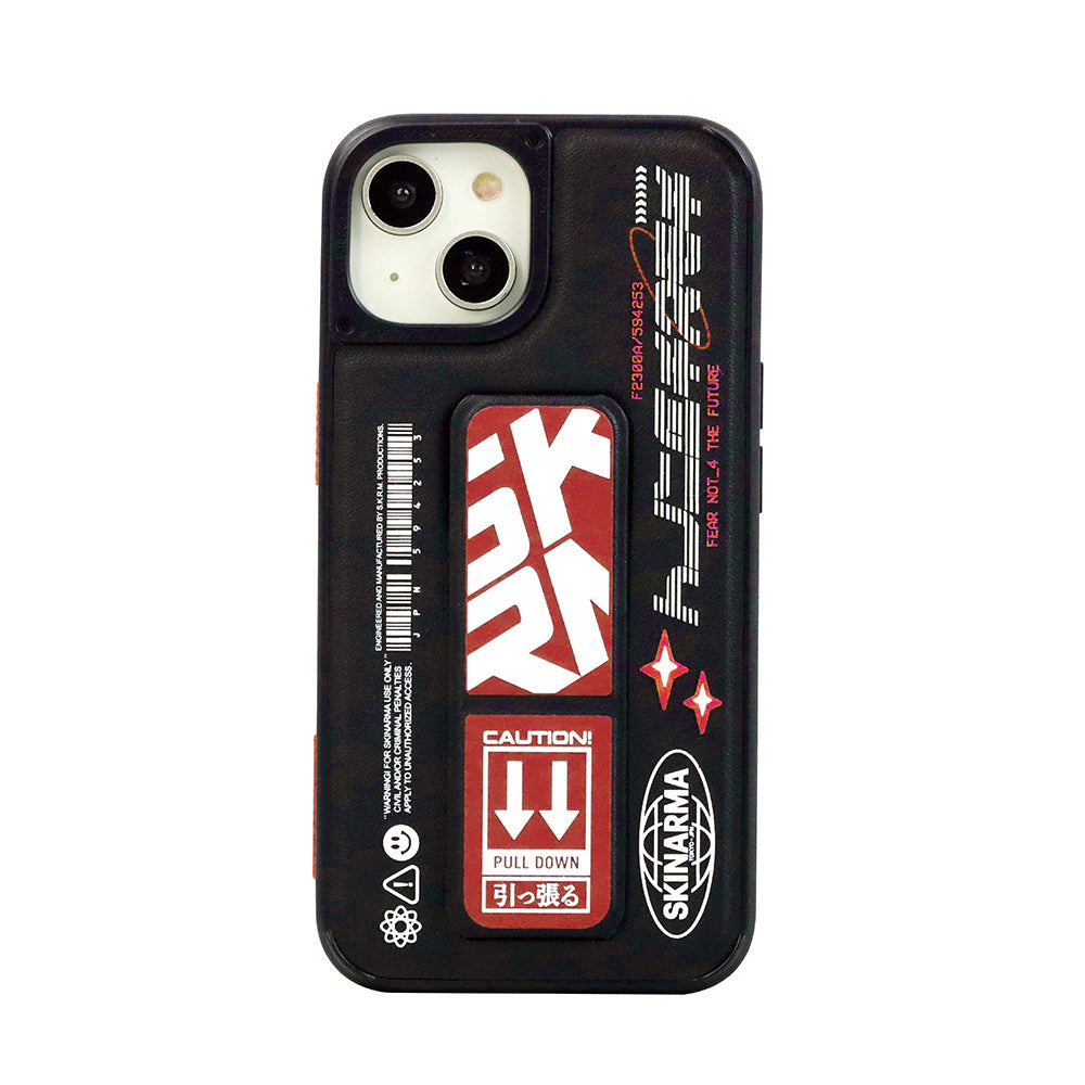 iPhone 14 Kılıf SkinArma Standlı Deri Görünümlü Akarui Kılıf Kırmızı