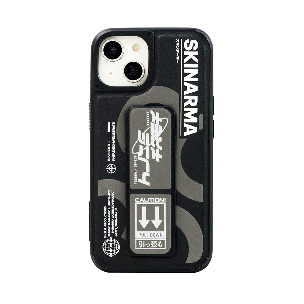 iPhone 14 Kılıf SkinArma Standlı Deri Görünümlü Bango Kılıf Gri