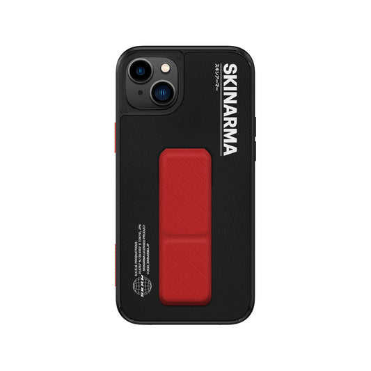 iPhone 14 Kılıf SkinArma Standlı Deri Görünümlü Gyo Kılıf Mavi