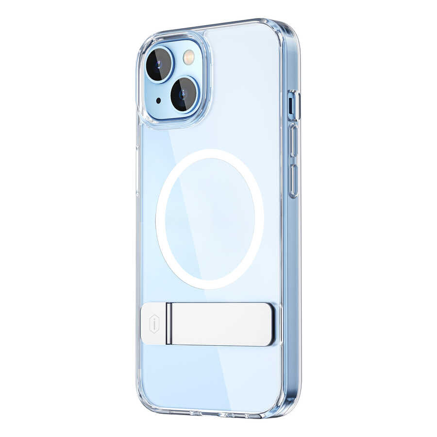 Apple iPhone 14 Kılıf Standlı M-safe Wireless Şarj Özellikli Wiwu Aurora Serisi Kapak
