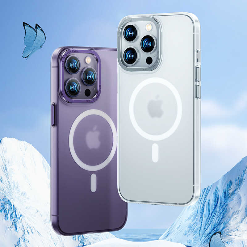 iPhone 14 Kılıf Wireless Şarj Destekli Benks Magnetik Haze Kılıf Siyah