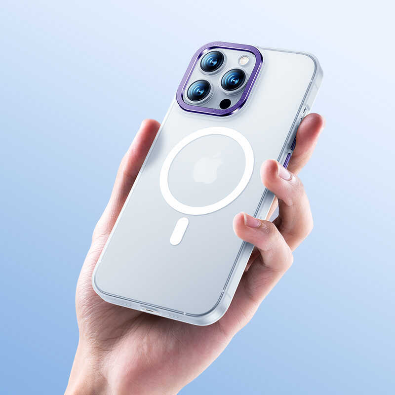 iPhone 14 Kılıf Wireless Şarj Destekli Benks Magnetik Haze Kılıf Siyah