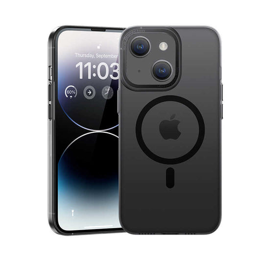 iPhone 14 Kılıf Wireless Şarj Destekli Benks Magnetik Haze Kılıf Siyah