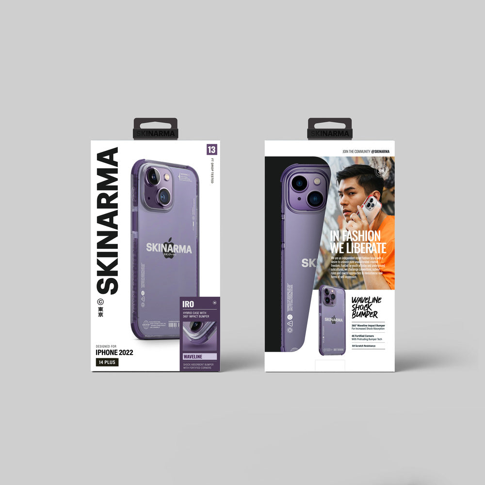 iPhone 14 Plus Kılıf SkinArma Şeffaf Airbag Tasarımlı Iro Kılıf Kırmızı