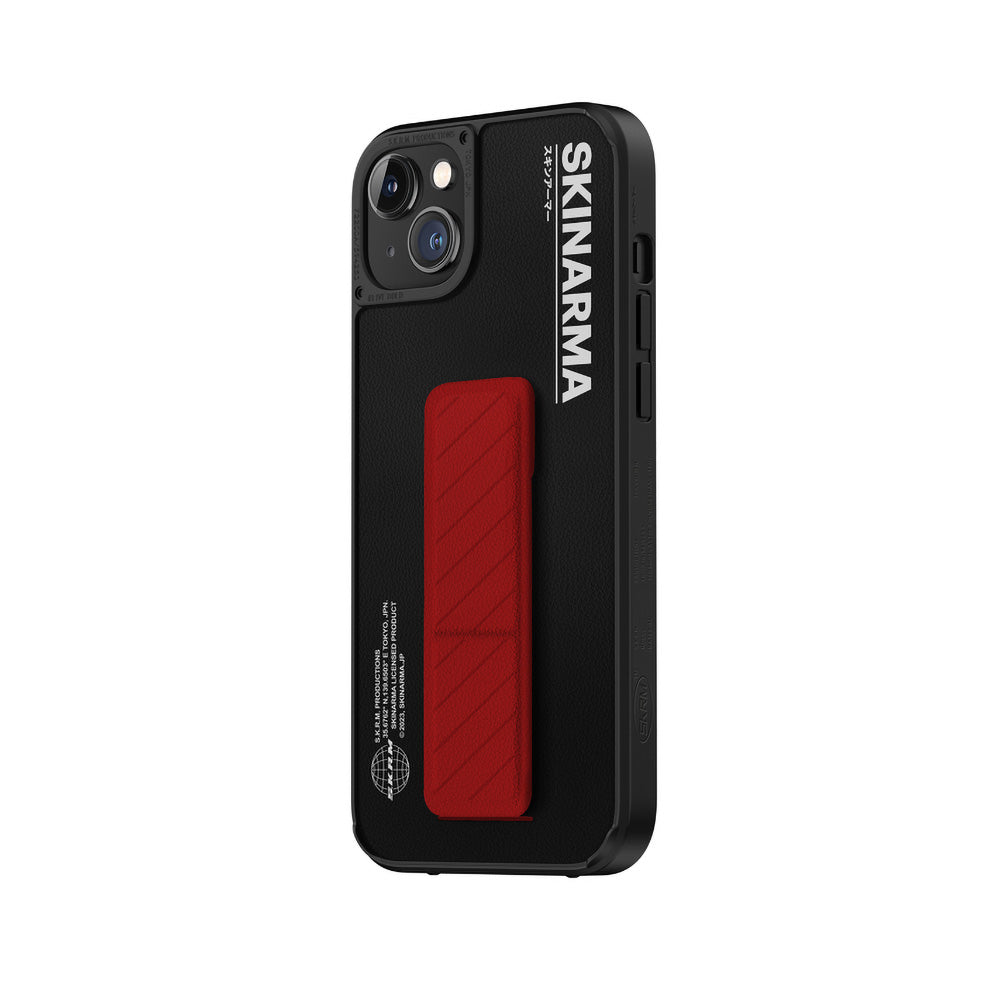 iPhone 14 Plus Kılıf SkinArma Standlı Deri Görünümlü Gyo Kılıf Mavi