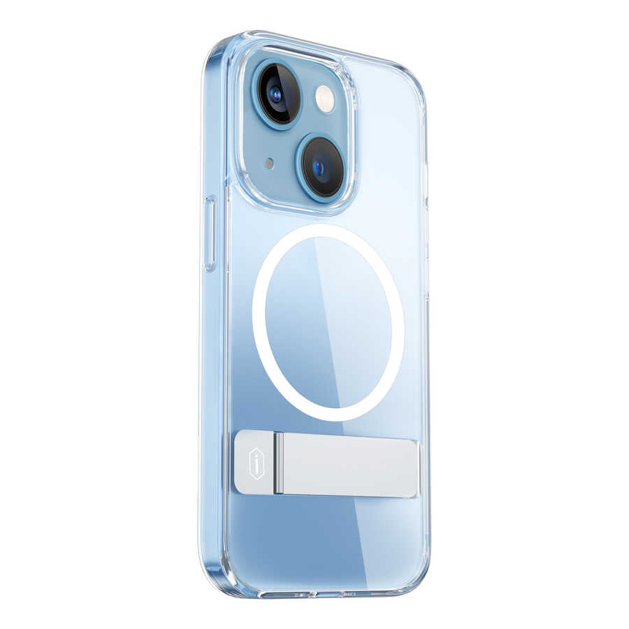 Apple iPhone 14 Plus Kılıf Standlı M-safe Wireless Şarj Özellikli Wiwu Aurora Serisi Kapak