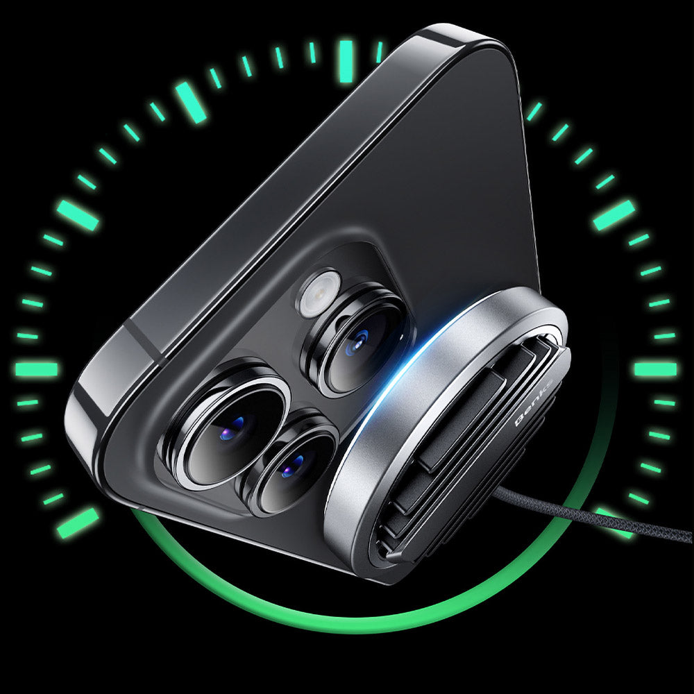 iPhone 14 Pro Benks Grand Combo MFM01 3in1 Aksesuar Seti Kılıf-Ekran Koruyucu-Wireless Şarj Aleti Siyah