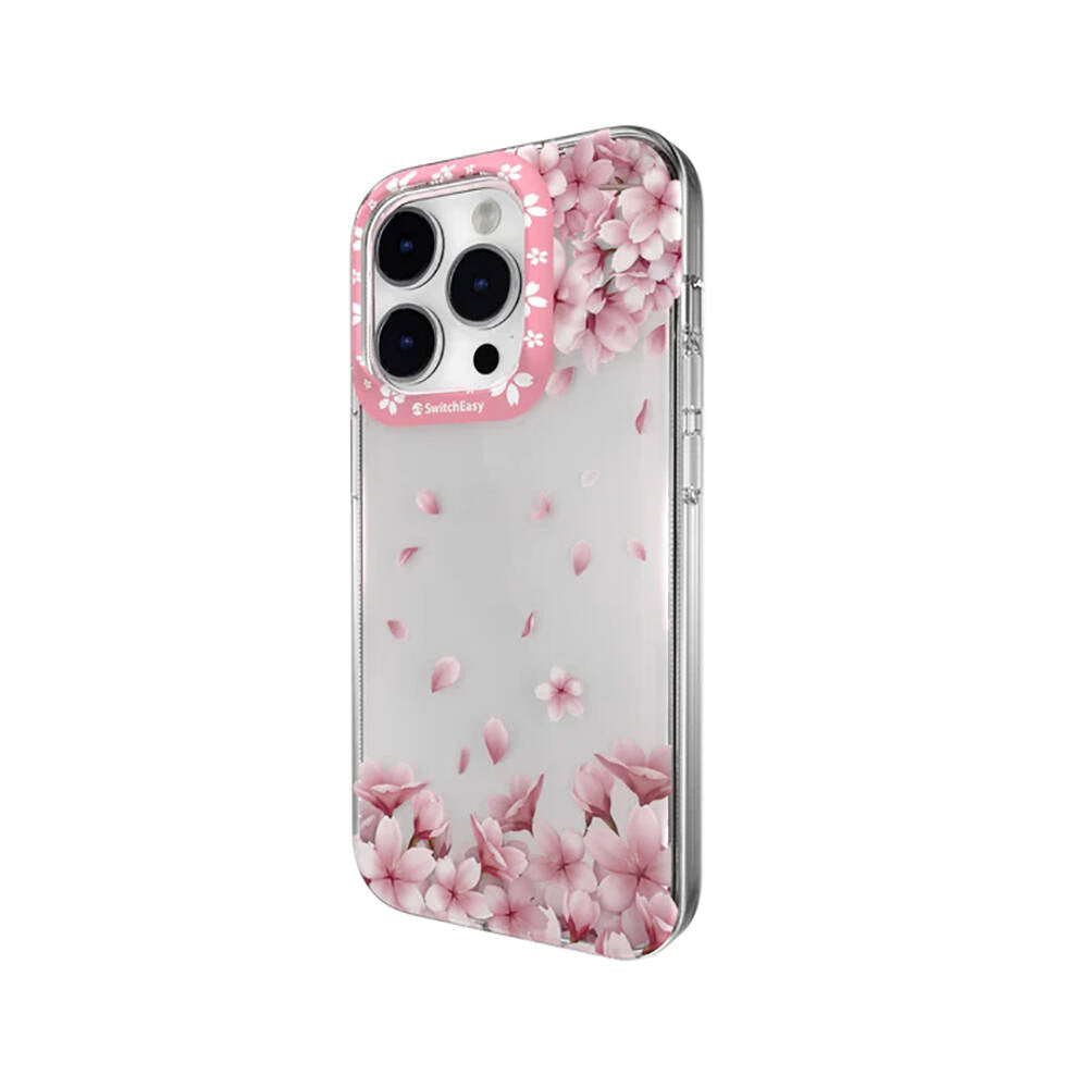 iPhone 14 Pro Kılıf Çift IMD Baskılı Lisanslı Switcheasy Artist Sakura Kılıf Pembe