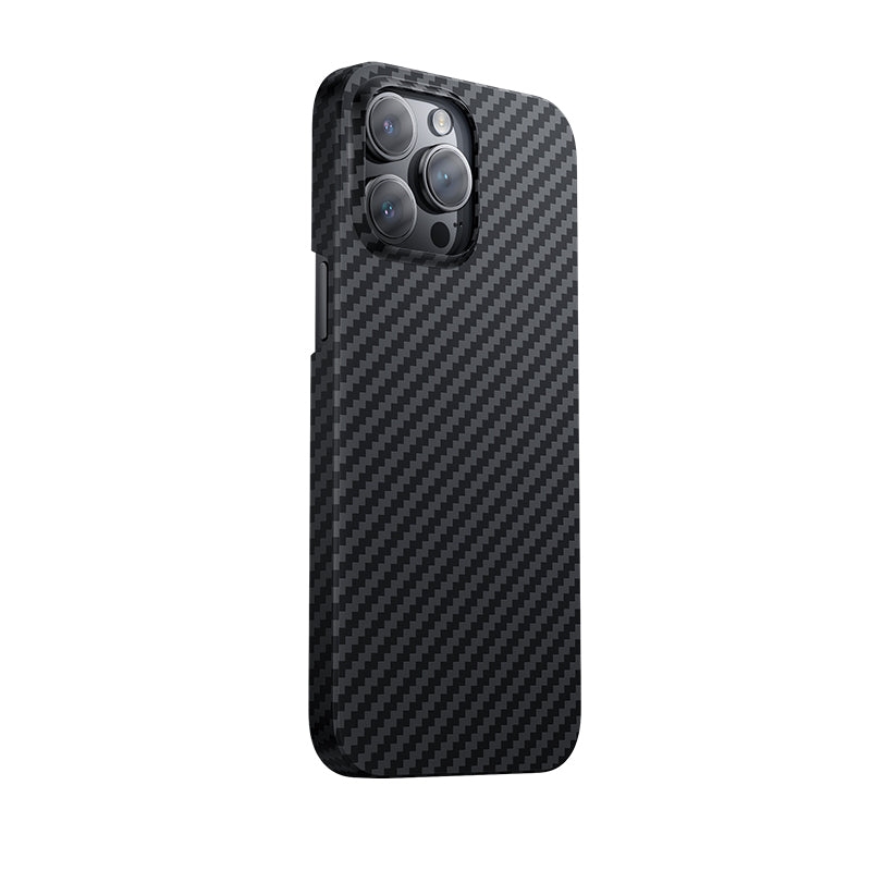 Apple iPhone 14 Pro Kılıf M-safe Özellikli Karbon Fiber Benks Essential Kevlar Kapak