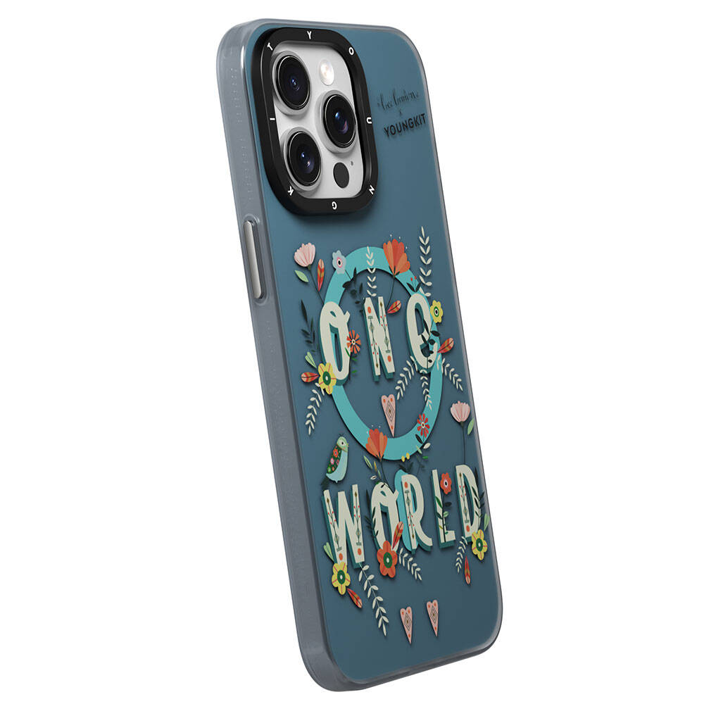 iPhone 14 Pro Kılıf Magsafe Şarj Özellikli Bee Brown Tasarımlı Youngkit Colorful Life Serisi Kılıf Sarı