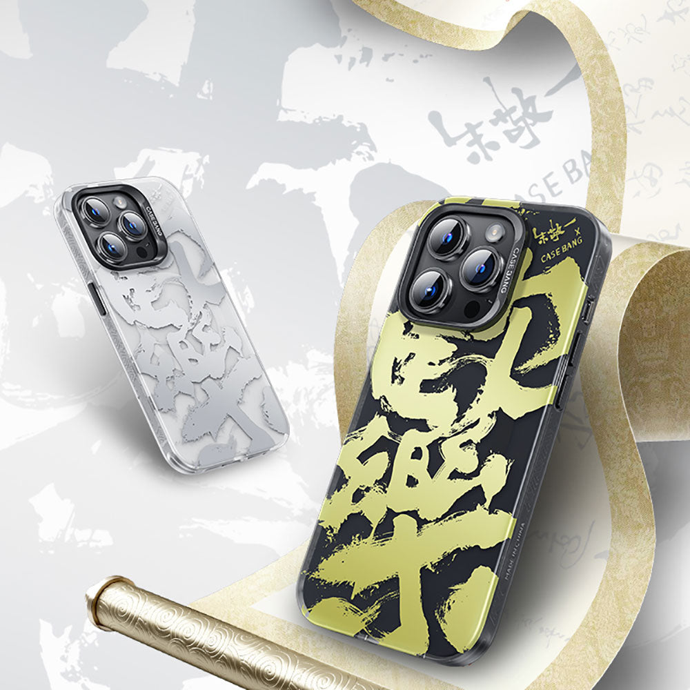 iPhone 14 Pro Kılıf Magsafe Şarj Özellikli Benks Casebang Calligraphy Joy Kılıf Beyaz