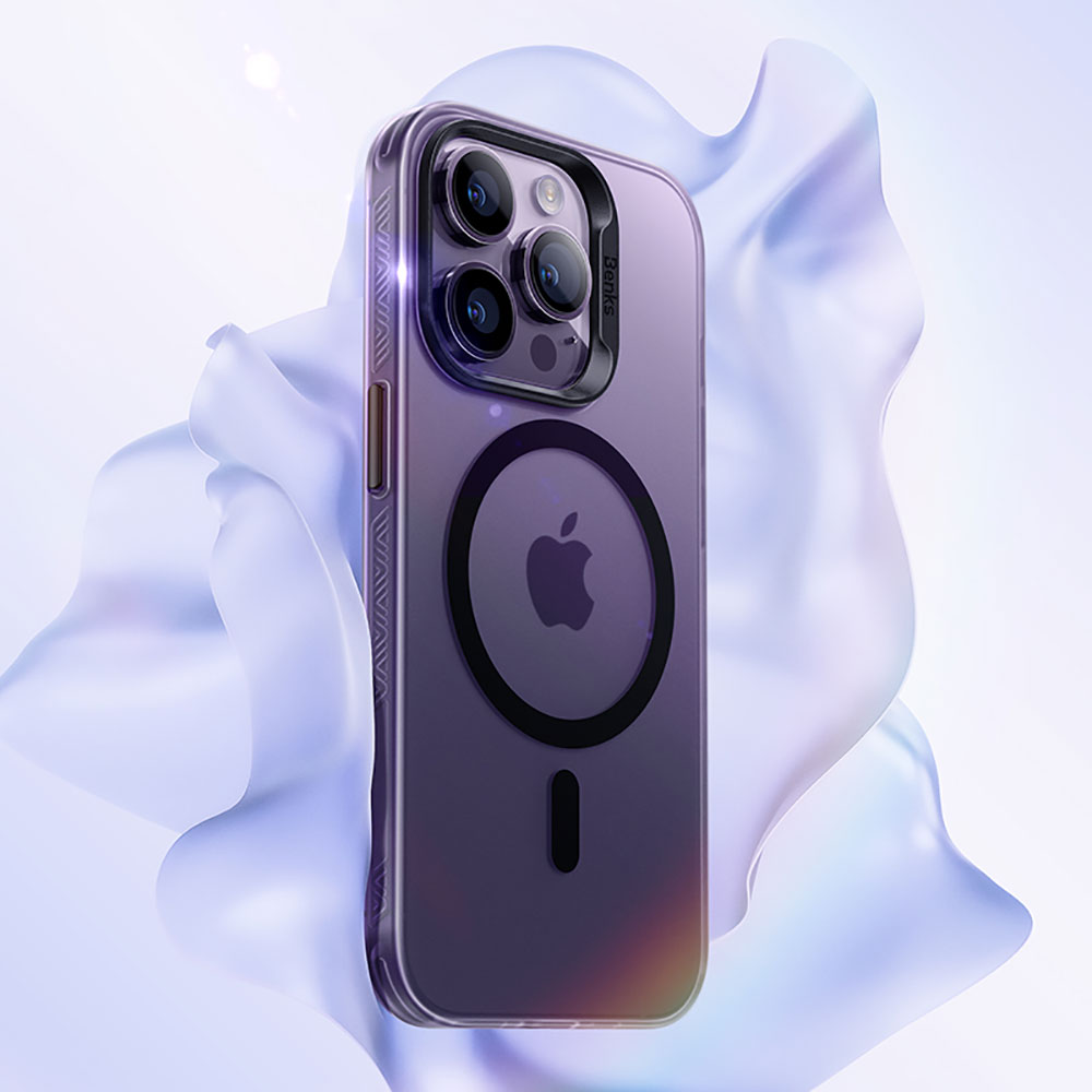 iPhone 14 Pro Kılıf Magsafe Şarj Özellikli Benks Lucid Armor Kılıf Derin Mor