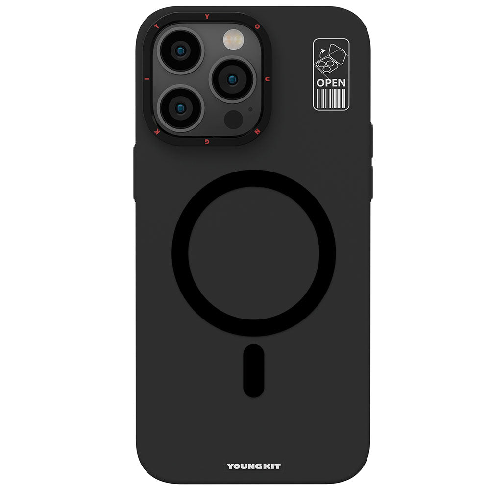 Apple iPhone 14 Pro Kılıf M-safe Şarj Özellikli Standlı YoungKit Hermit Bracket Serisi Kapak