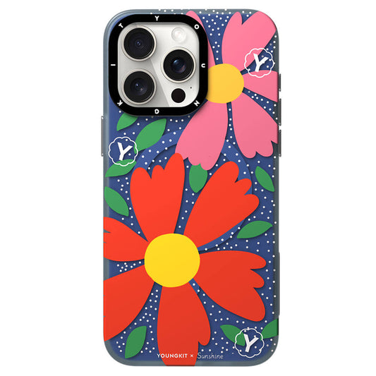 iPhone 14 Pro Kılıf Magsafe Şarj Özellikli Sunshine Tasarımlı Youngkit Colorful Serisi Kılıf Kırmızı