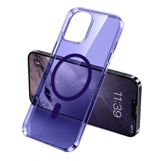 Apple iPhone 14 Pro Kılıf M-safe Şarj Özellikli Transparan Sert PC Wlons Pita Kapak