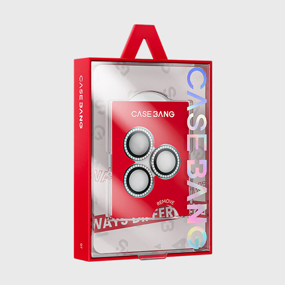 iPhone 14 Pro Max Casebang Gem Kamera Lens Koruyucu Gümüş