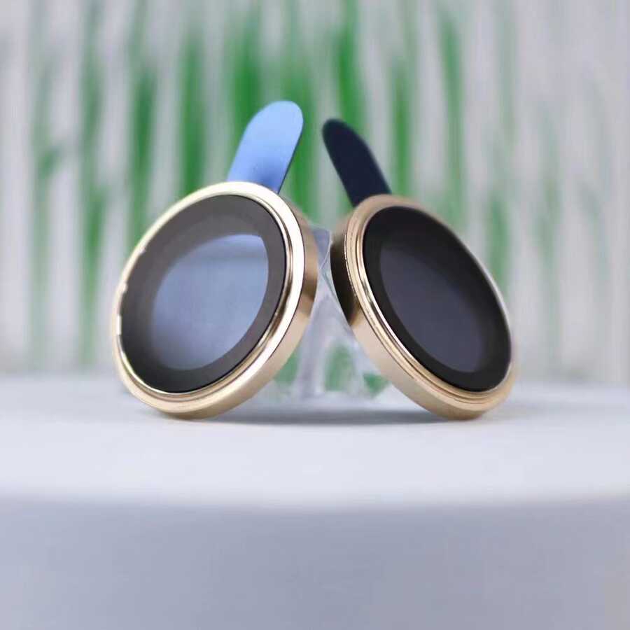 iPhone 14 Pro Max Go Des Eagle Kamera Lens Koruyucu Gold