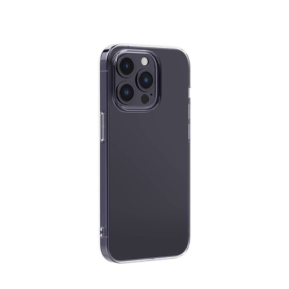 iPhone 14 Pro Max Kılıf Airbagli Şeffaf Darbe Emici Silikon Tasarımlı Recci Clarity Serisi Kılıf Şeffaf