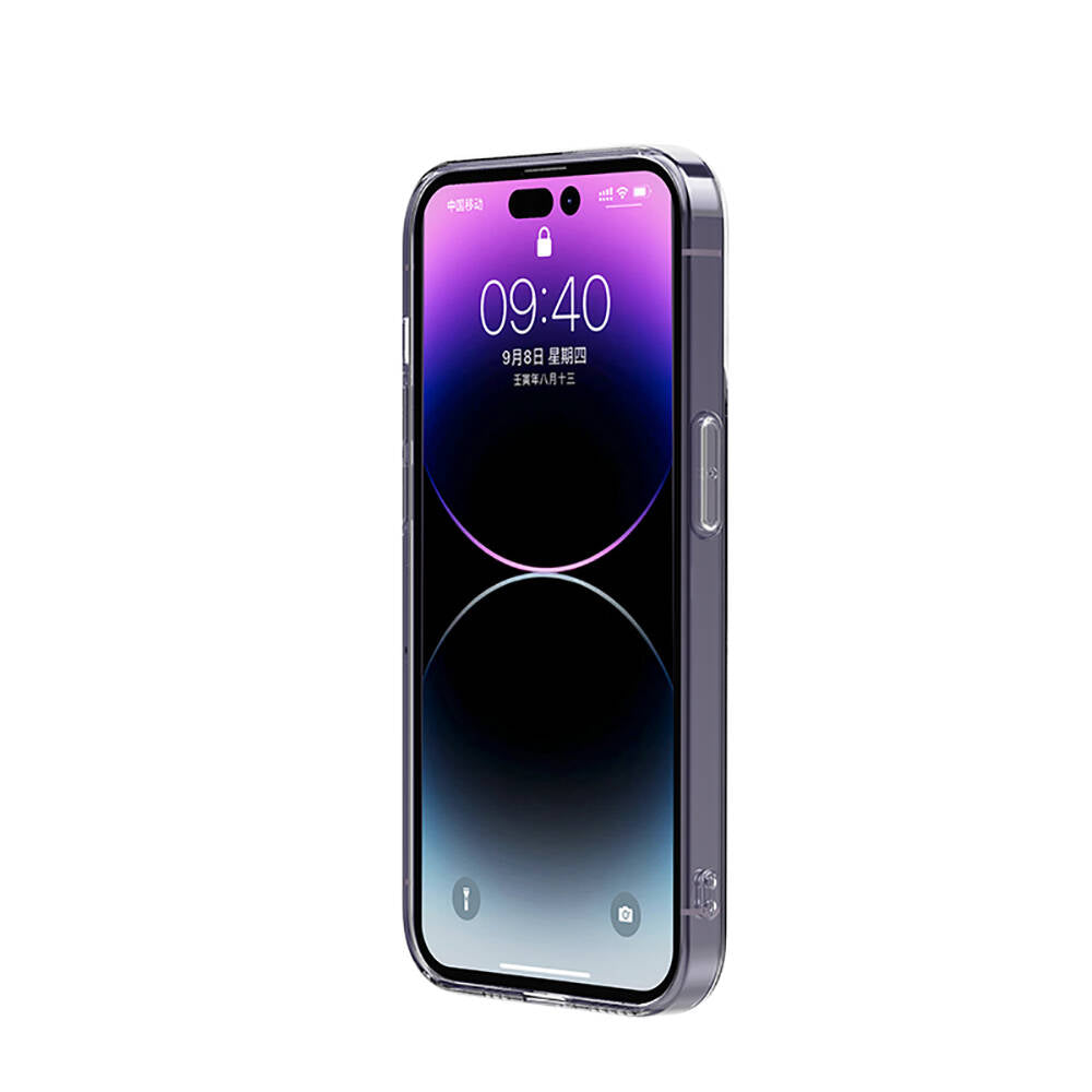 iPhone 14 Pro Max Kılıf Airbagli Şeffaf Darbe Emici Silikon Tasarımlı Recci Clarity Serisi Kılıf Şeffaf