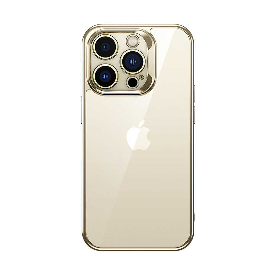 Apple iPhone 14 Pro Max Kılıf Benks Electroplating TPU Kapak Ekran Koruyucu Hediyeli