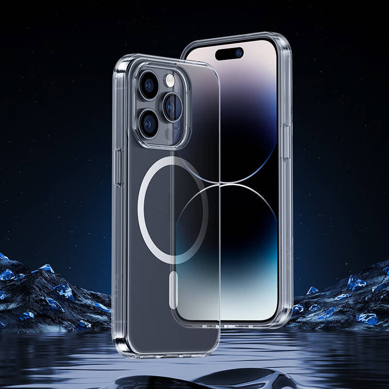 iPhone 14 Pro Max Kılıf Magsafe Şarj Özellikli Benks 1.8mm Ultra İnce Şeffaf Kılıf Renksiz