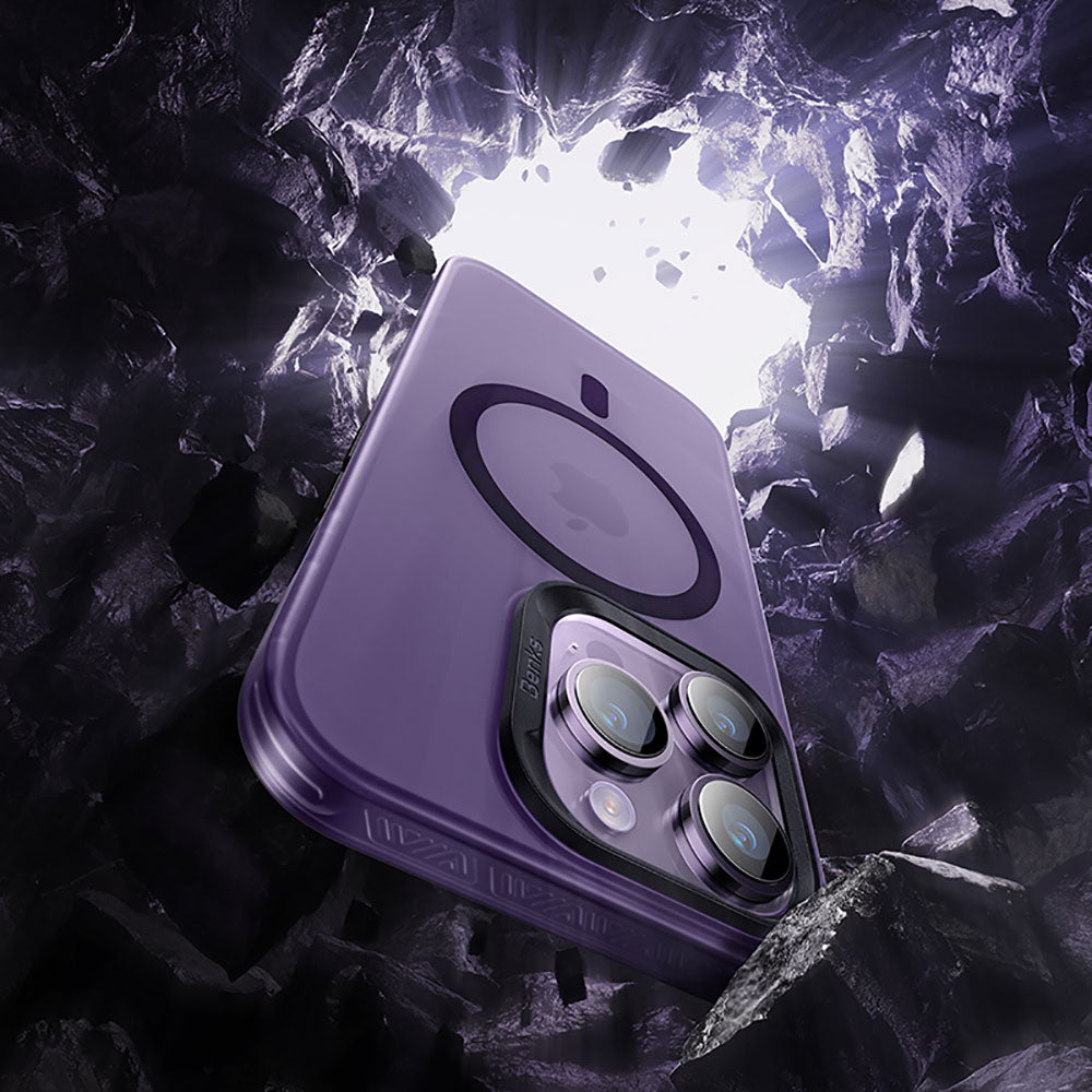 iPhone 14 Pro Max Kılıf Magsafe Şarj Özellikli Benks Lucid Armor Kılıf Siyah