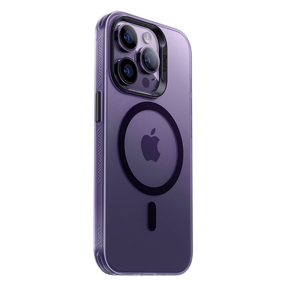 iPhone 14 Pro Max Kılıf Magsafe Şarj Özellikli Benks Lucid Armor Kılıf Siyah