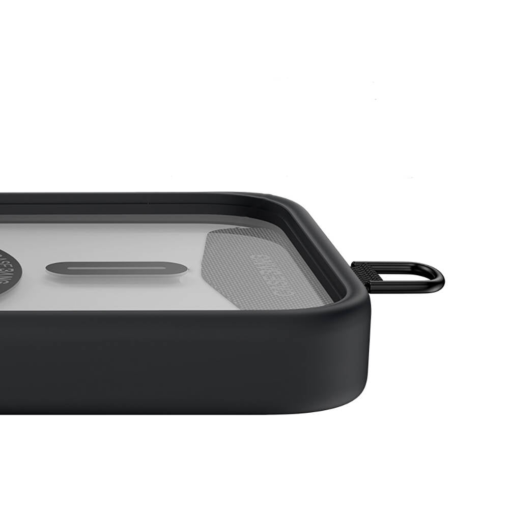 iPhone 14 Pro Max Kılıf Magsafe Şarj Özellikli Casebang Body Frame Kılıf Siyah