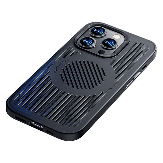 iPhone 14 Pro Max Kılıf Magsafe Şarj Özellikli Düşme Dirençli Soğutucu Benks Biliz Kılıf Siyah